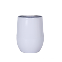 Sublimation Blank tumbler  with Lid and Straw Cup Heat Transfer Double Wall Insulated Stainless Steel White Tumblers